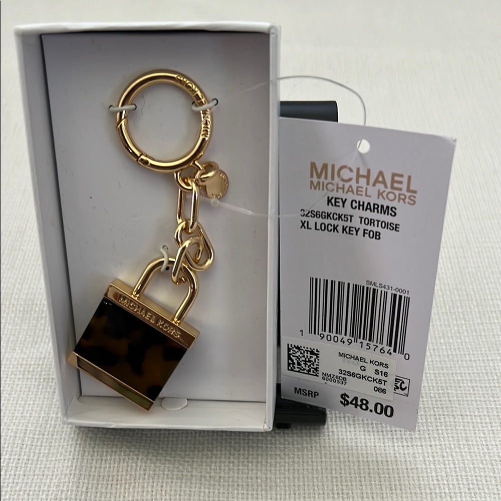 Michael Kors Gold and Tortoise Key Charm
